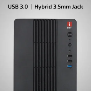 I BALL COMPUTER CASE (MT :30 BLACK)WITH POWER SUPPLY